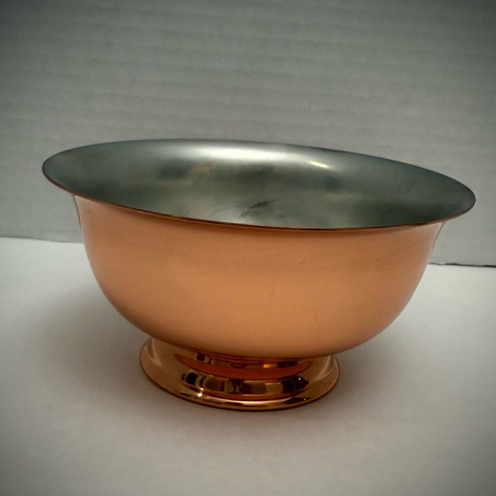 Coppercraft Guild pedestal bowl, NEW in original box.